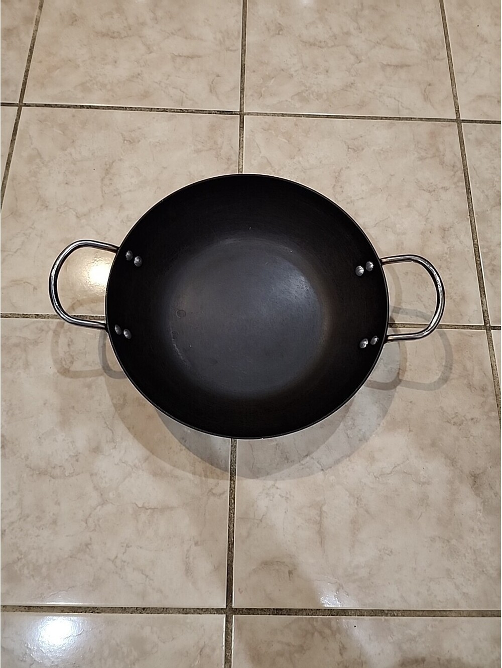 11.50Inch Carbon Steel Flat Bottom Wok SEASONED and Ready to Enjoy